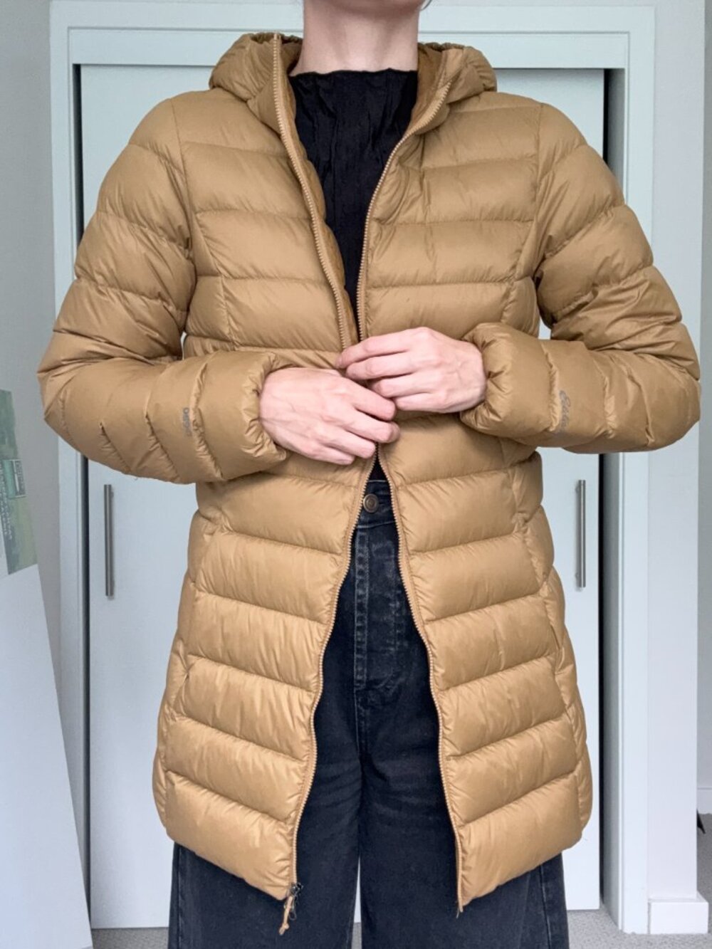 NWOT Eddie Bauer Tan Hooded Puffer Jacket